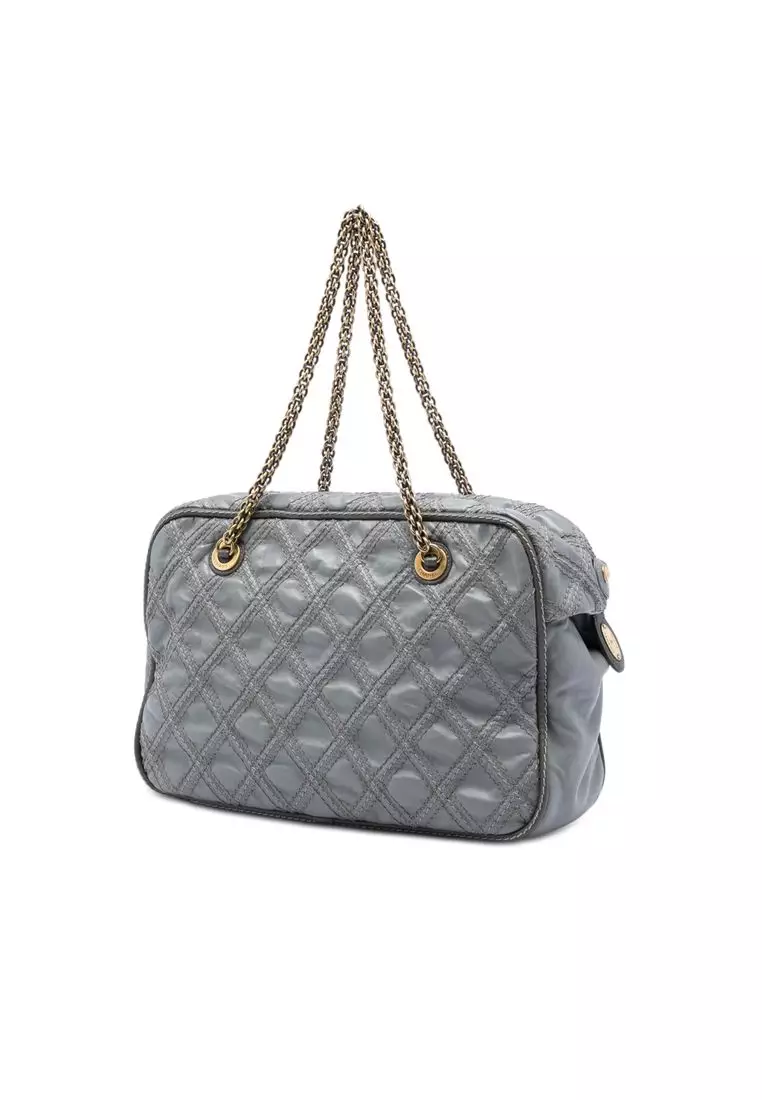 Pre-Loved Chanel Cc Quilted Calfskin Triptych Tote