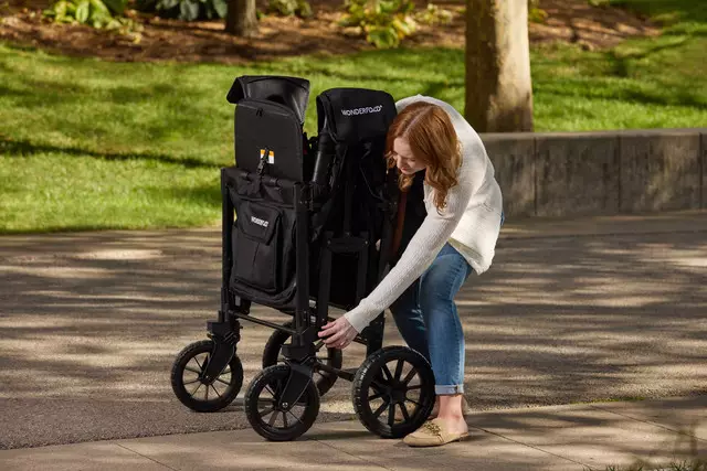 Wonderfold W4 Lu Pro Stroller Wagon Black -  Stroller Bayi Balita Anak