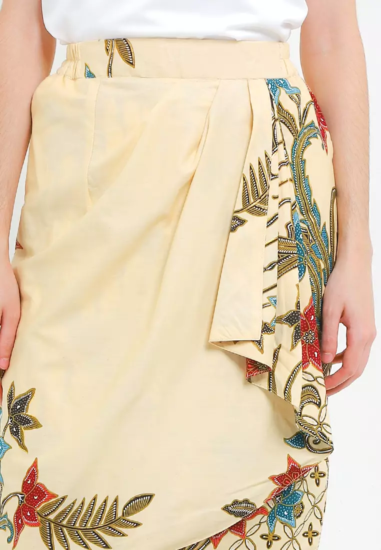 Rok Instan Batik Wanita Nayaka Cream