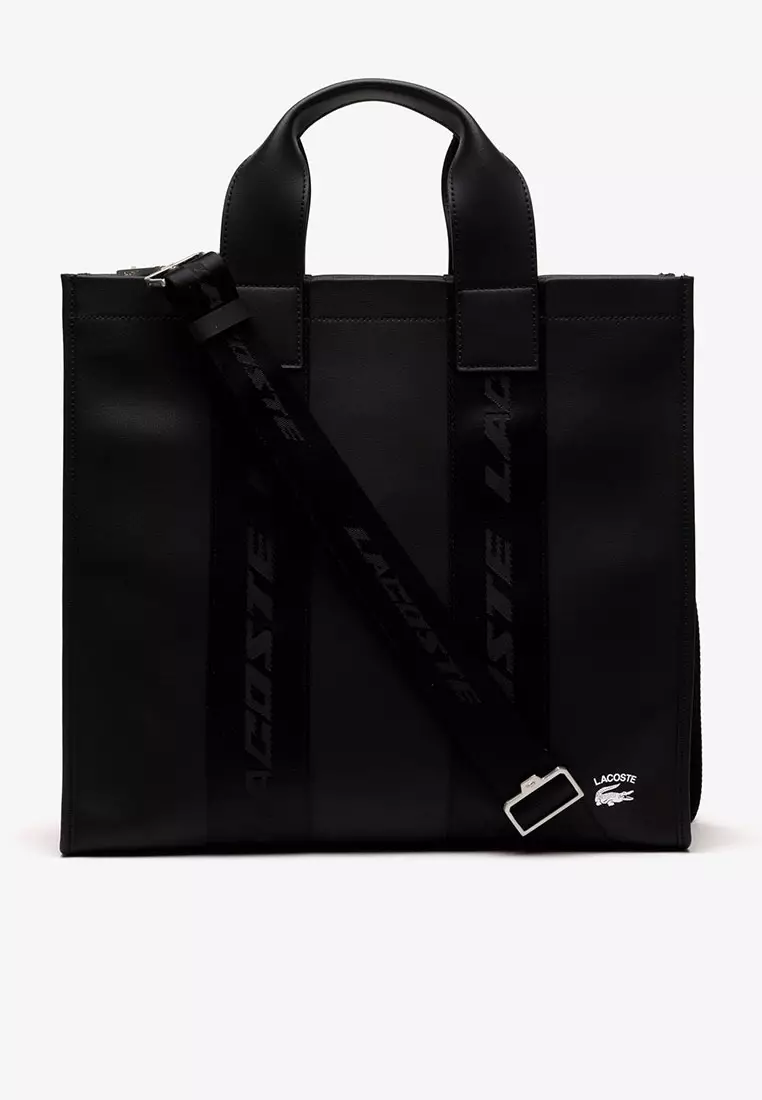 black lacoste tote bag