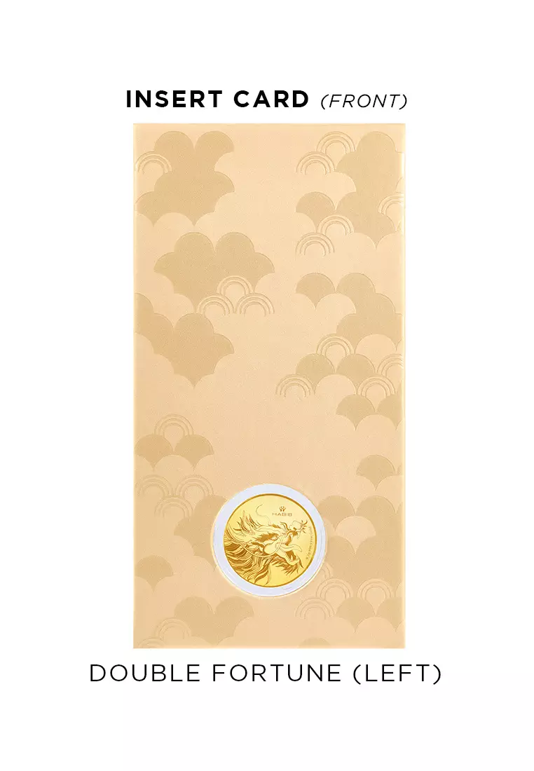 HABIB Year of the Dragon 2024 Double Fortune | 999.9 Gold Wafer Coin (0.20G)