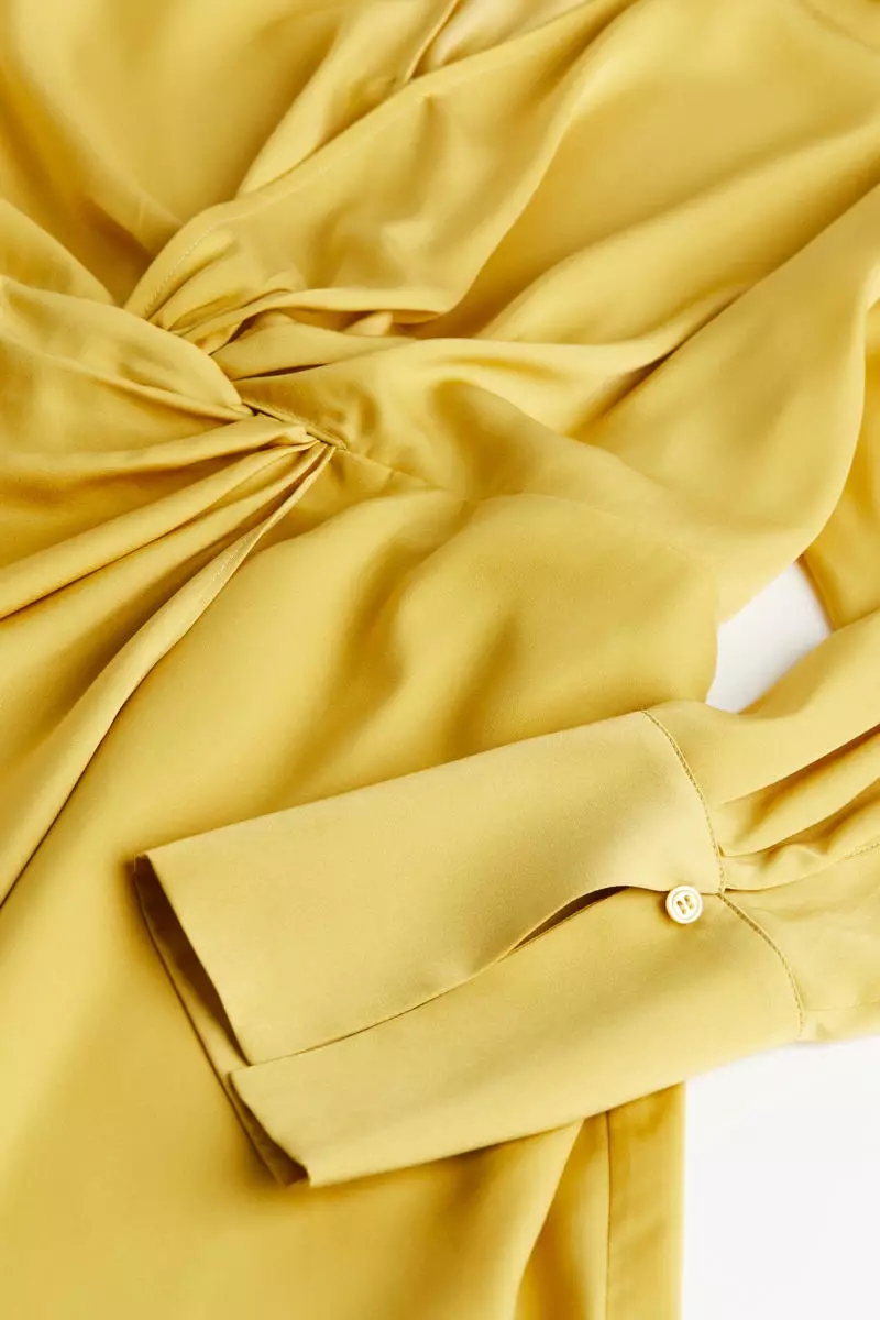 Yellow shirt dress h&m top