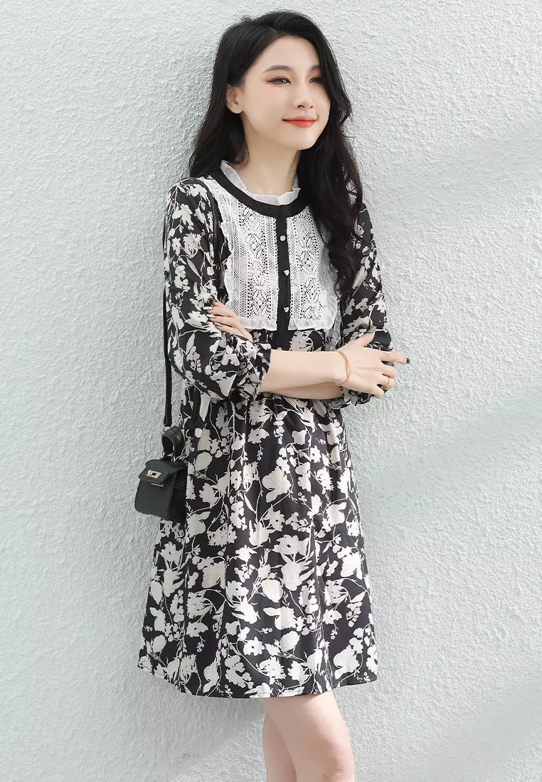Buy A IN GIRLS French Elegant Floral Dress 2023 Online ZALORA