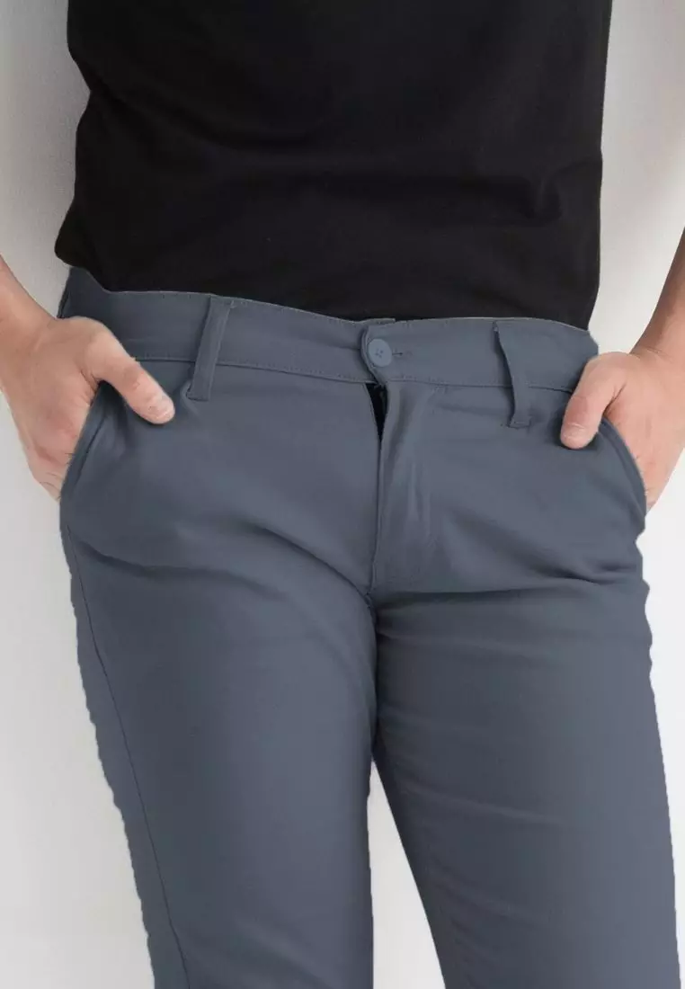 Kale Carlo Light Grey / Carlo Pants celana panjang pria