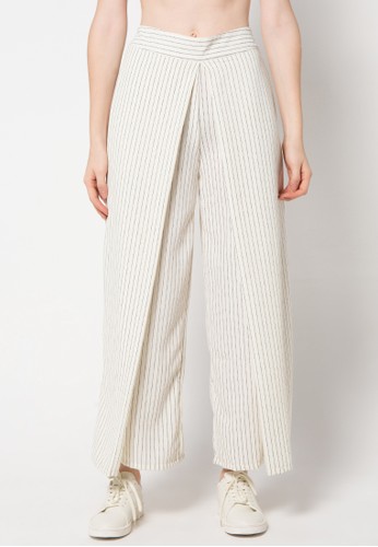 Striped Pants In Off White