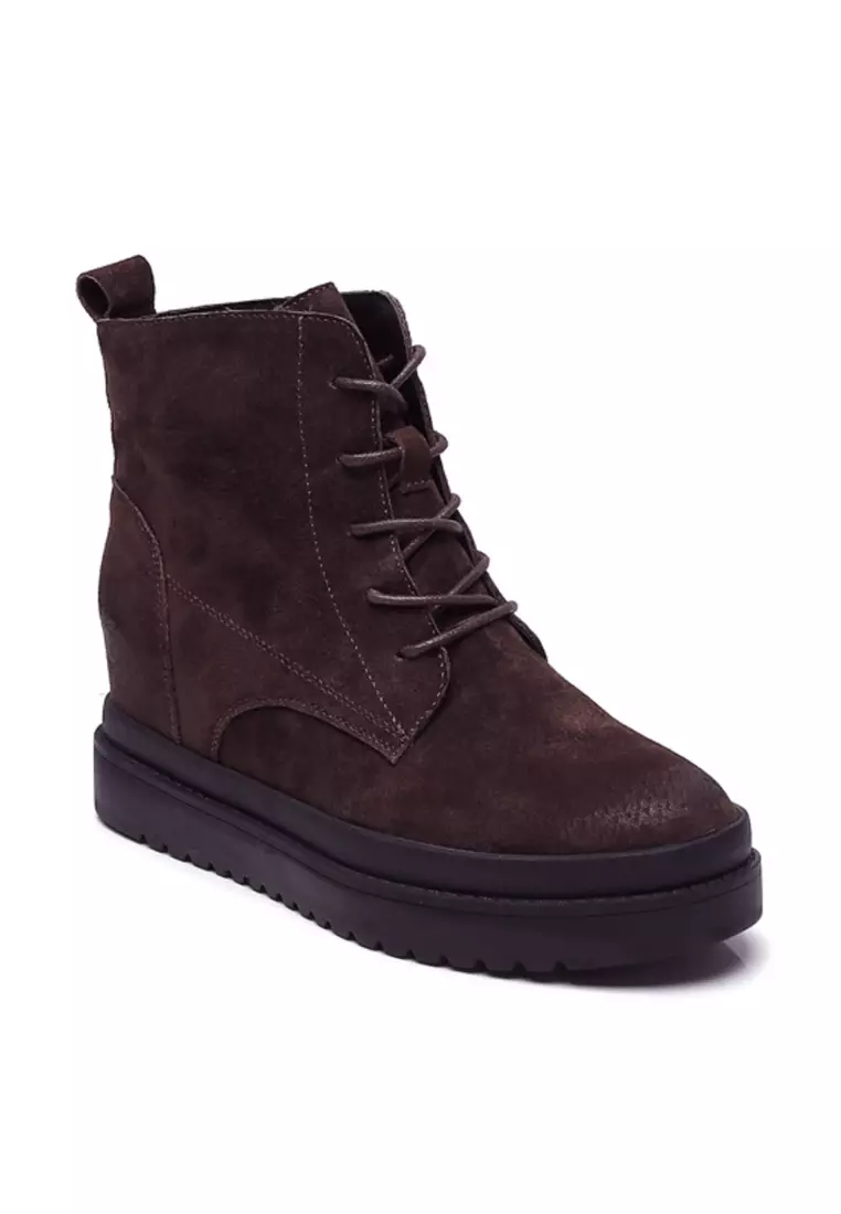 Buy Twenty Eight Shoes Leather Hidden Heel Platform Mid Boots