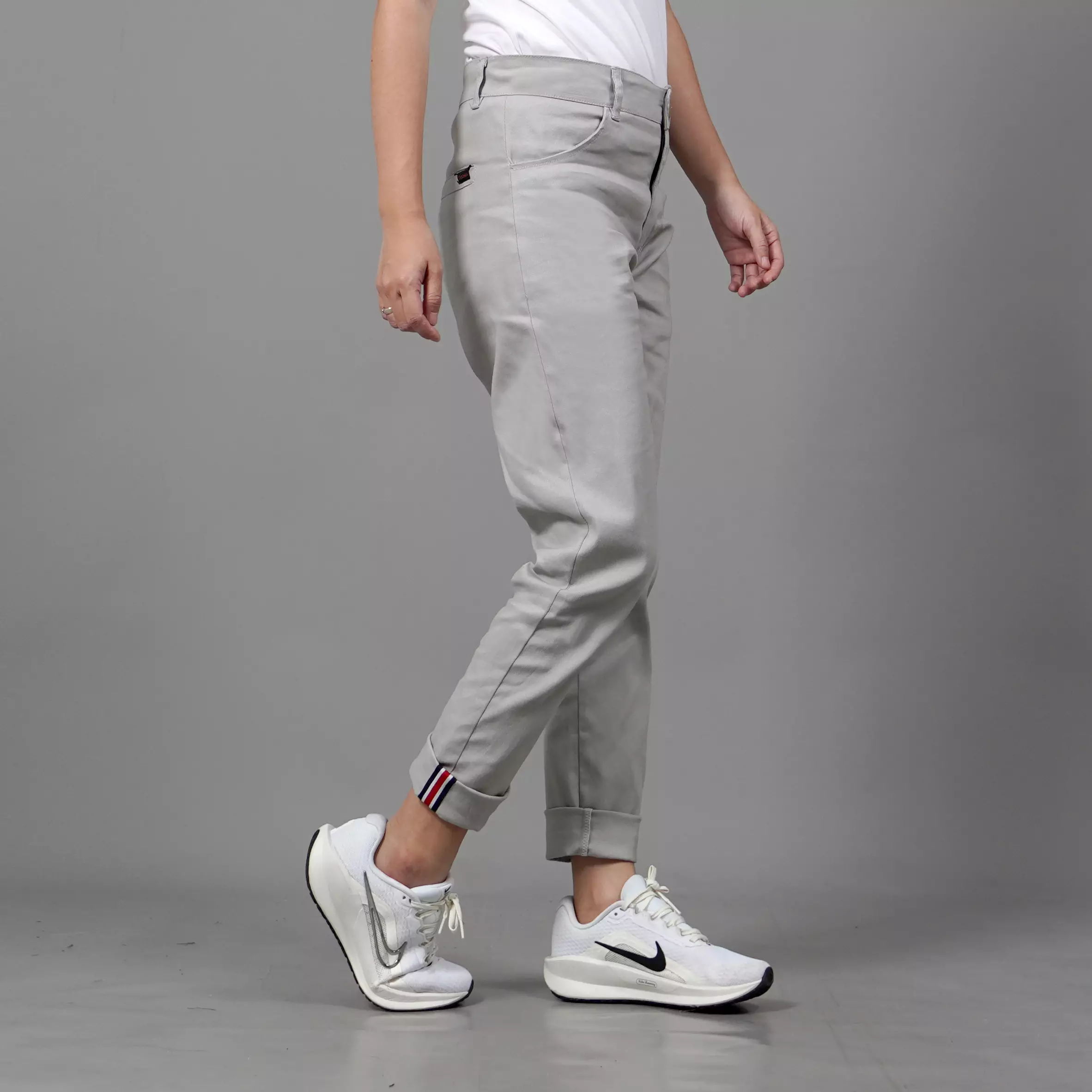  JAVIRE Celana Panjang Casual Wanita Celana Chino Wanita Celana Chinos - BEIGE