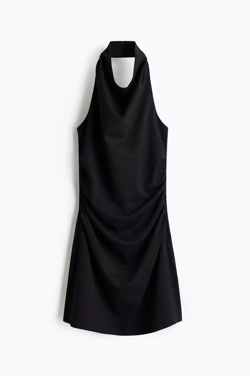 Draped halterneck dress