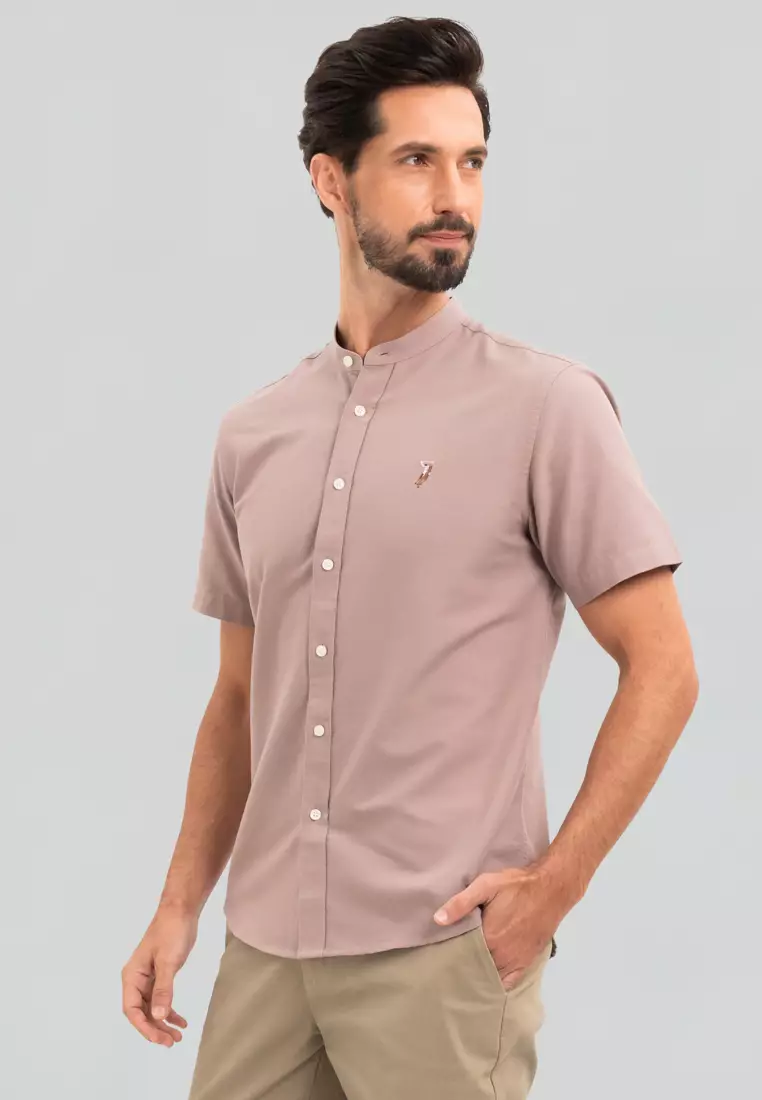 Polo Haus - Men’s Cotton Mix Signature Fit Mandarin Collar MBSSE003