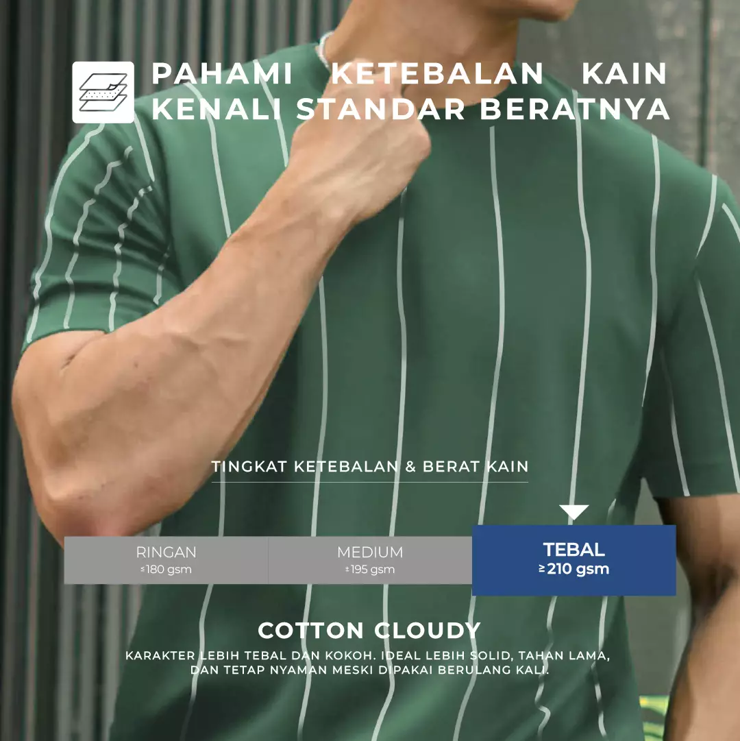 Kale Uranus Green / Cotton Cloudy / Kaos Boxy Fit / Kaos Korea / Atasan Kaos Pria / Kaos Basic Pria