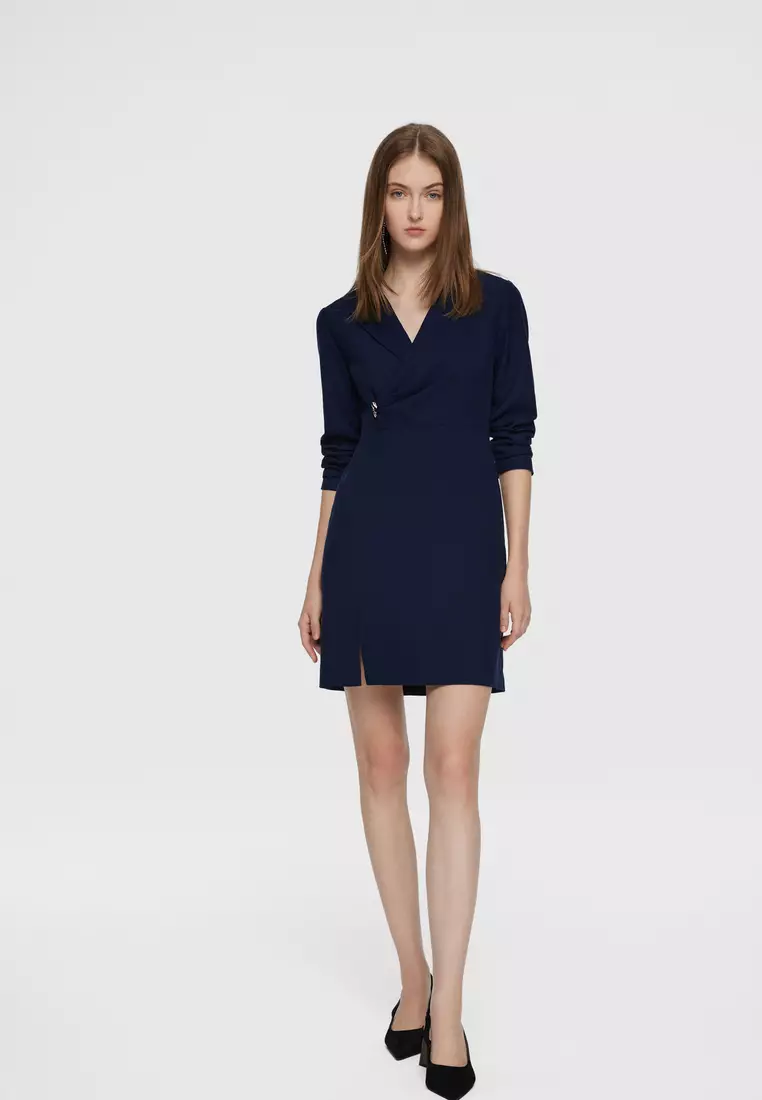 長袖西裝款連身裙