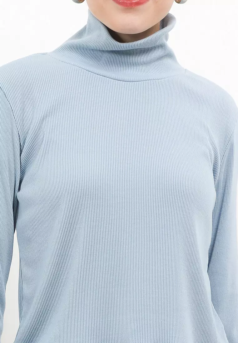 Rib Knit Turtleneck Top