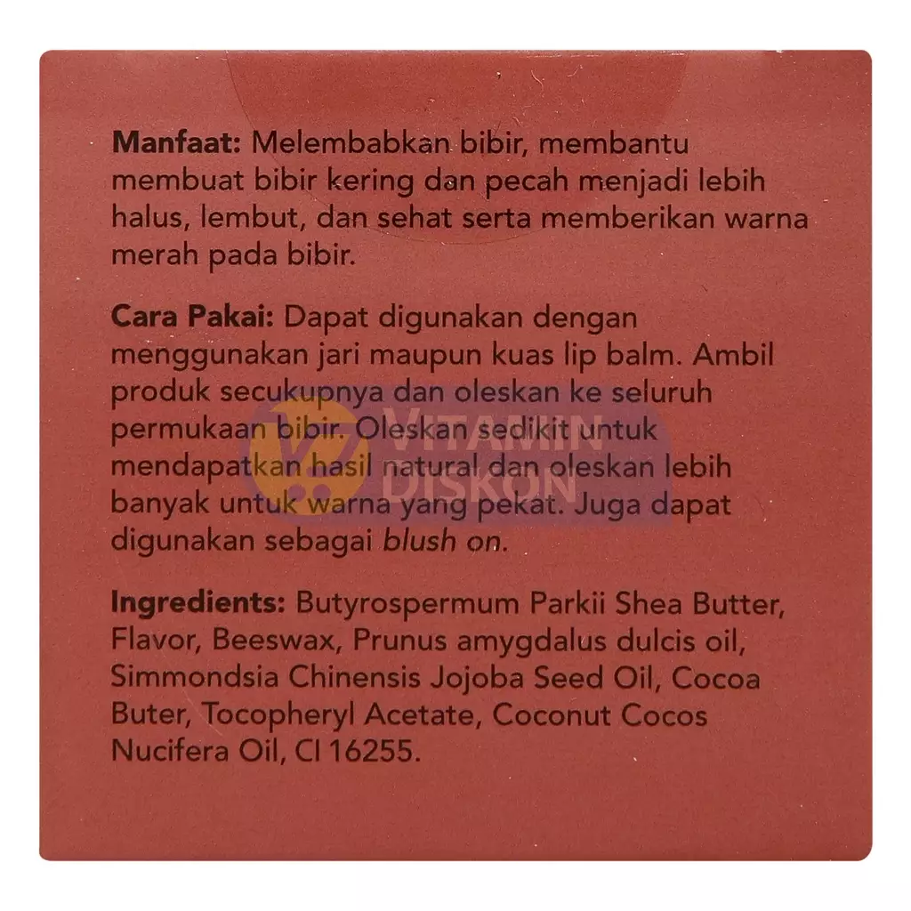 LIPLAPIN TINTED LIP BALM RED ROSE 10GR