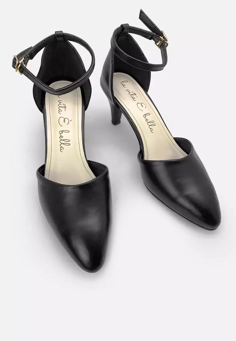 Chloe Pointed Toe Ankle Strap High Heels