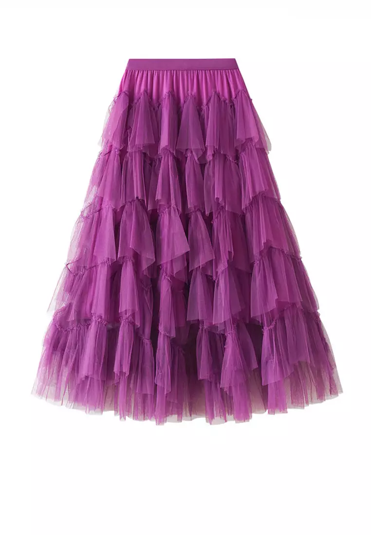 Buy Twenty Eight Shoes Spring/Summer Puffy Tulle Mesh Tiered Skirt