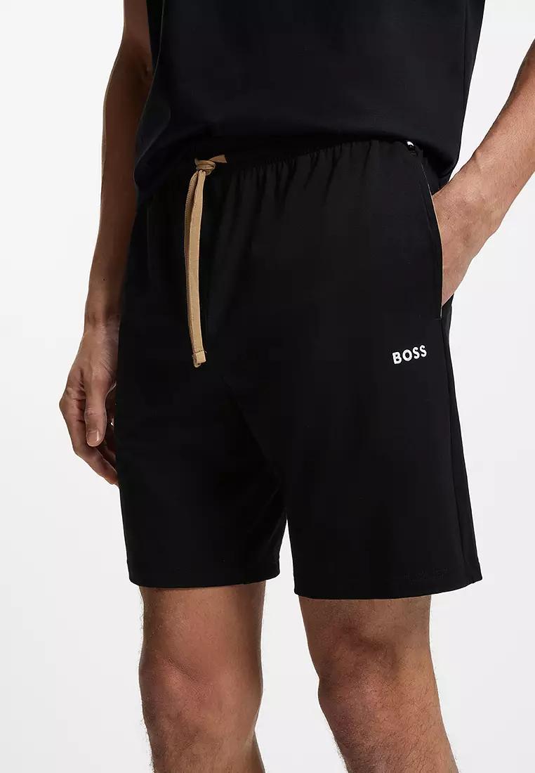 Logo Print Terry Lounge Shorts - BOSS Mainline
