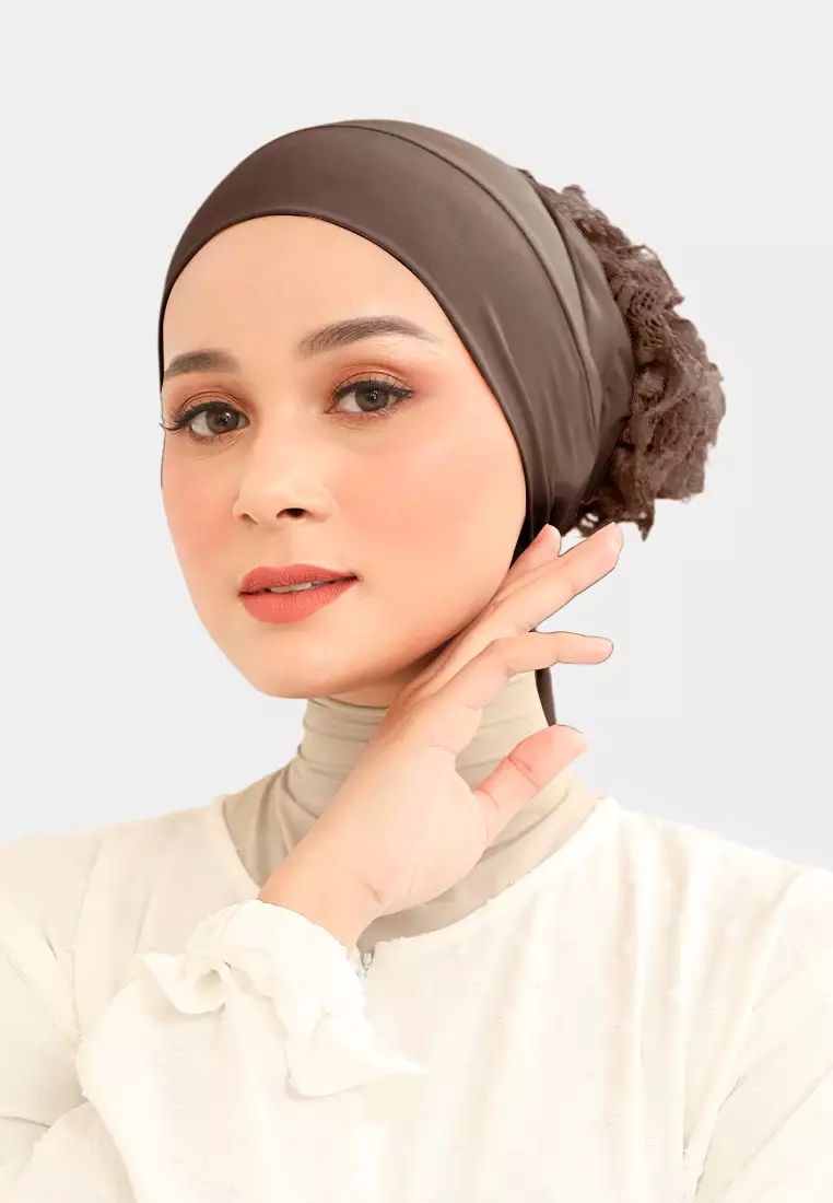 Ciput Hijab Brukat Inner Turkey Brocade - Cappuccino