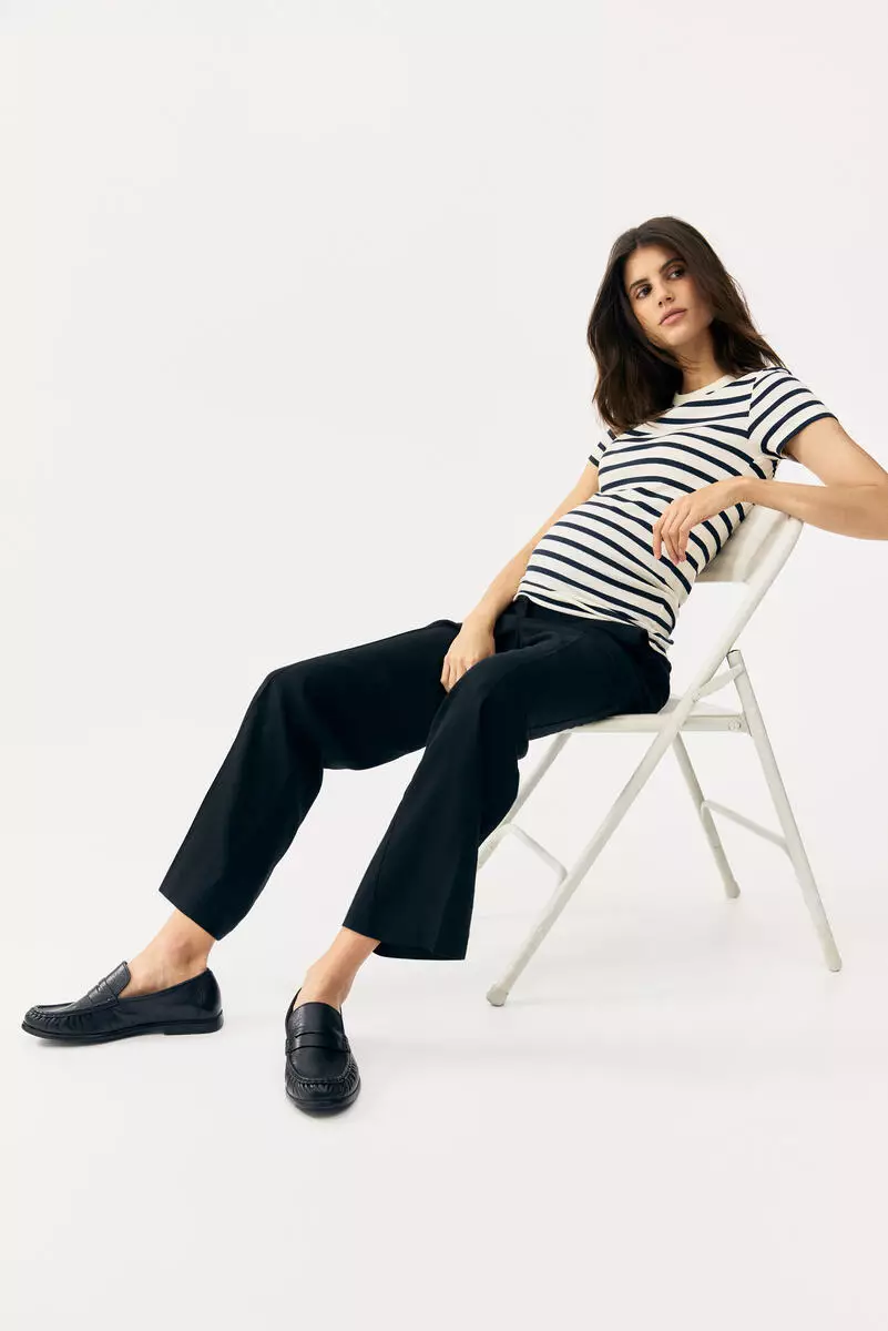 MAMA Linen-blend tailored trousers