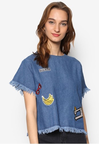 Chambray Patch Tee Shirt