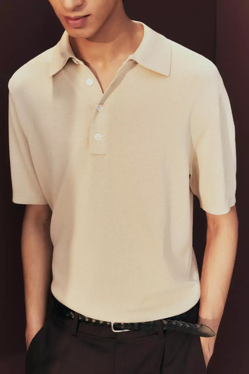 Regular Fit Fine-knit polo shirt