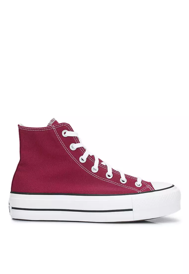 Red high top hot sale converse sale