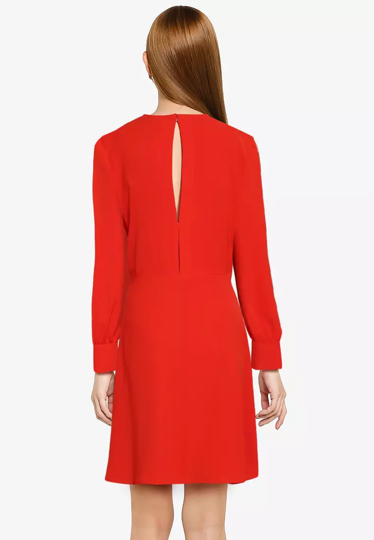 open lace back dress Ellianna Lace-Up Back Maxi Dress Red