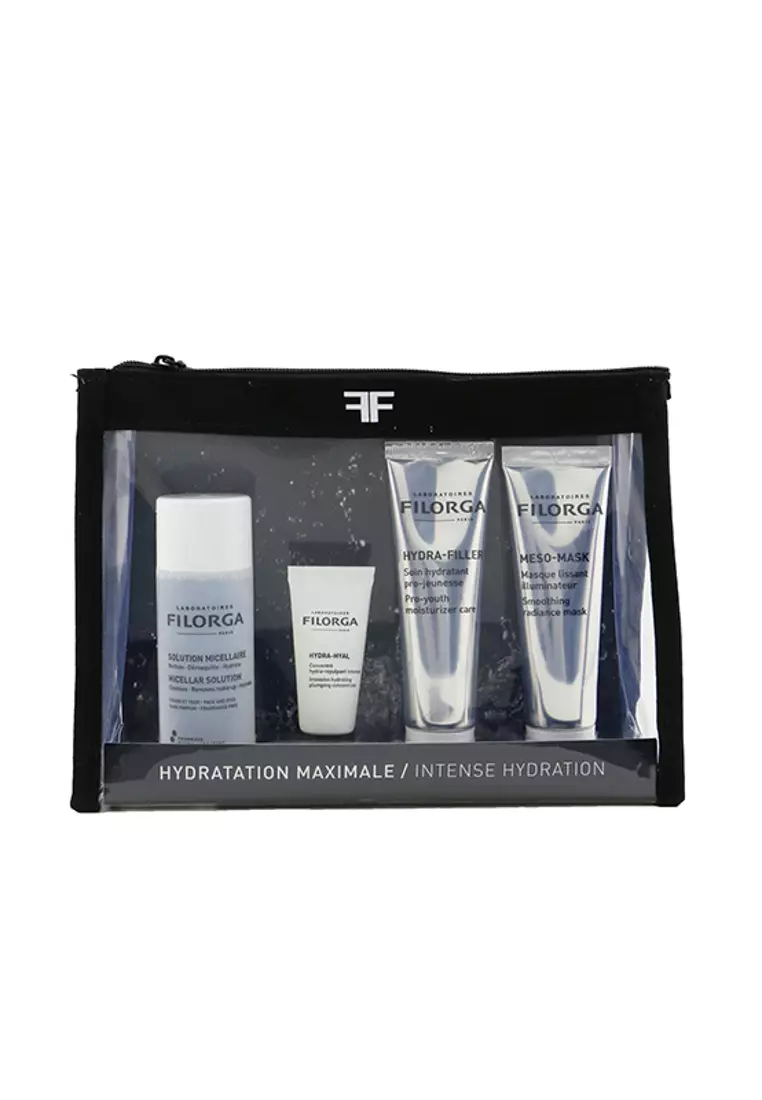 FILORGA - Intense Hydration Set: Micellar Solution 50ml+Hydra-Hyal 7ml+Hydra-Filler 30ml+Meso Mask 30ml+Bag 4pcs+1bag