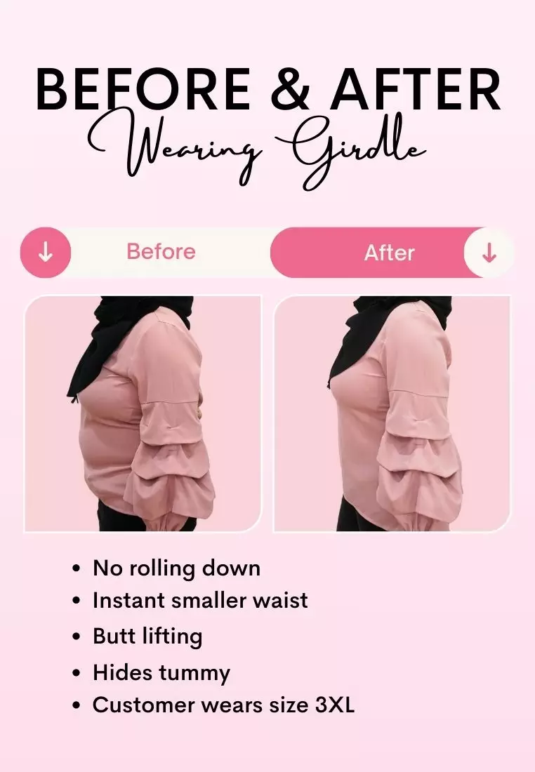 2 Pack Premium Daelyn High-Waisted Girdle Panties Compression Shapewear in Nude