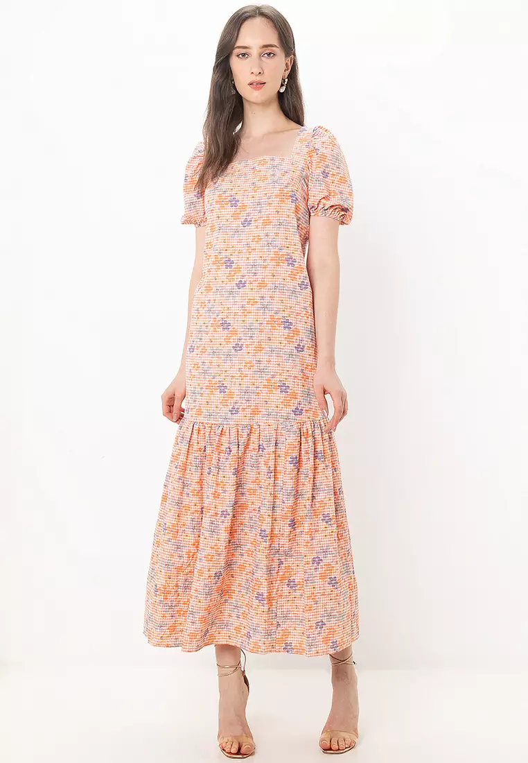 Buy ASOS Design Square Neck Cross Back Maxi Dress 2026 Online | ZALORA