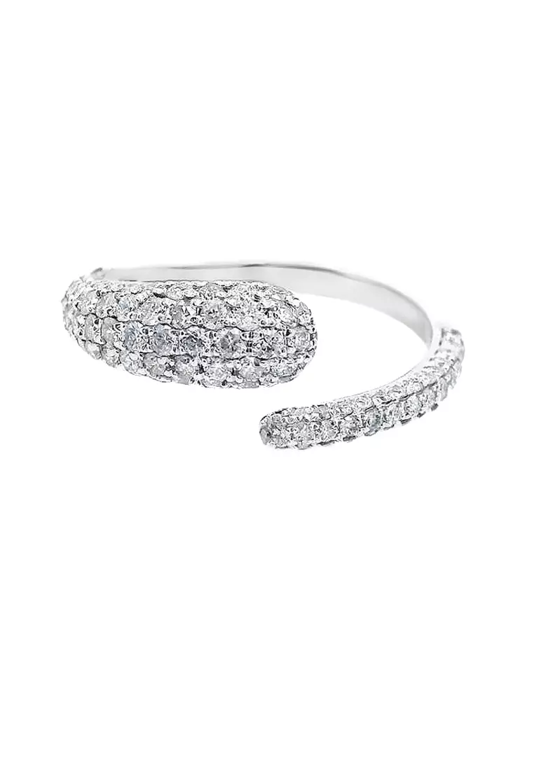 14K White Gold Diamond Ring Ladies DRL-3510