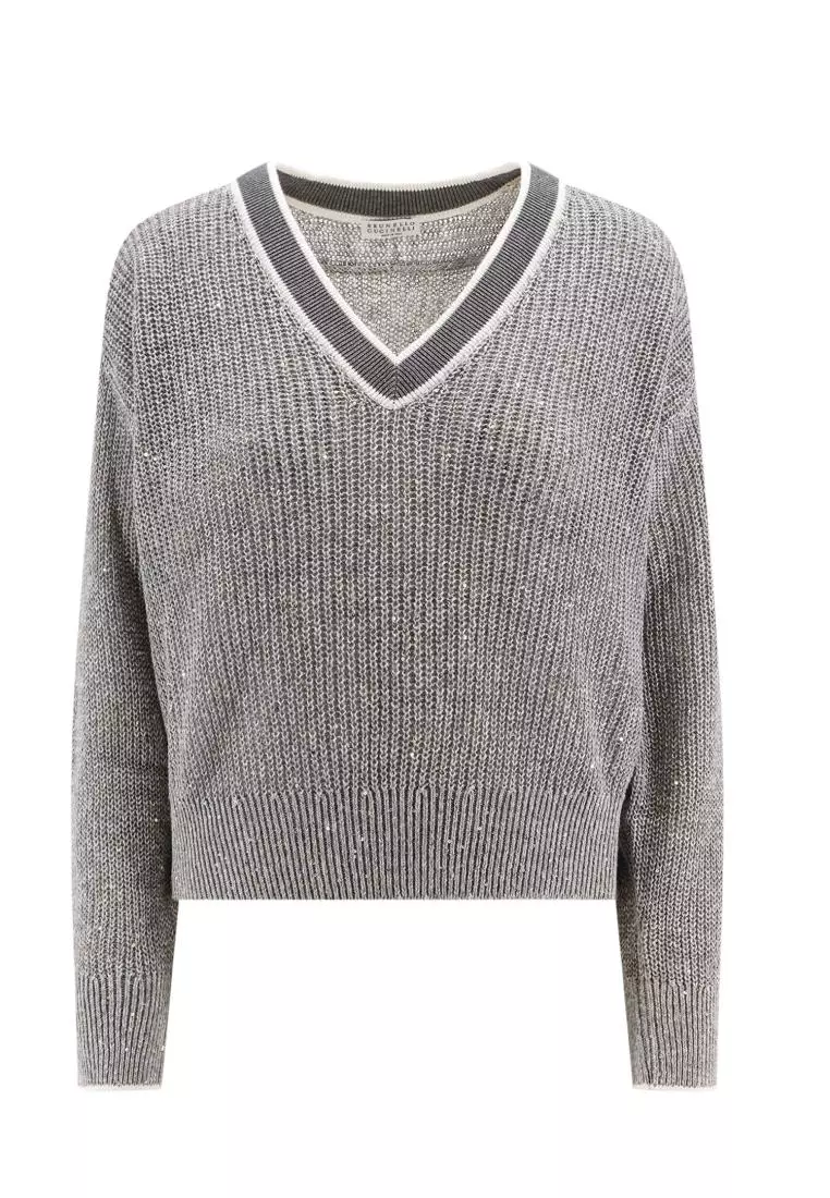 Buy Brunello Cucinelli BRUNELLO CUCINELLI - Linen blend sweater