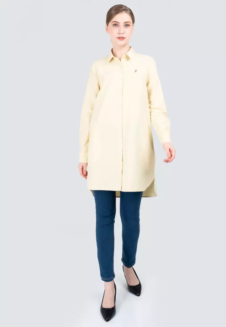 Polo Haus - Women’s Oxford Long Sleeve Shirt Dress WBSD001