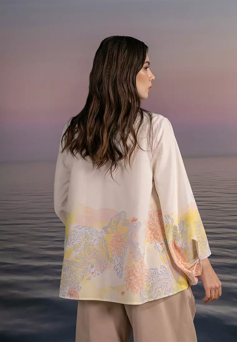 Kami Velya Puff Sleeves Top White