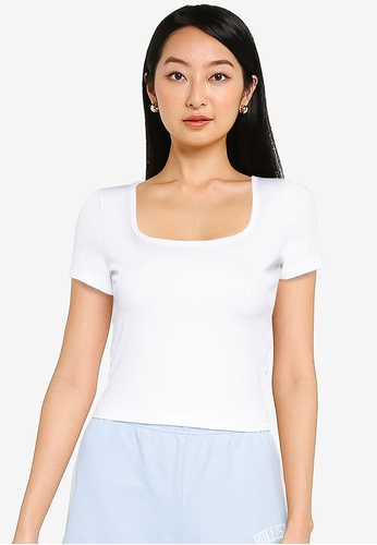 Hollister Seamless Fabric Square-Neck Top 2023 | Buy Hollister Online |  ZALORA Hong Kong