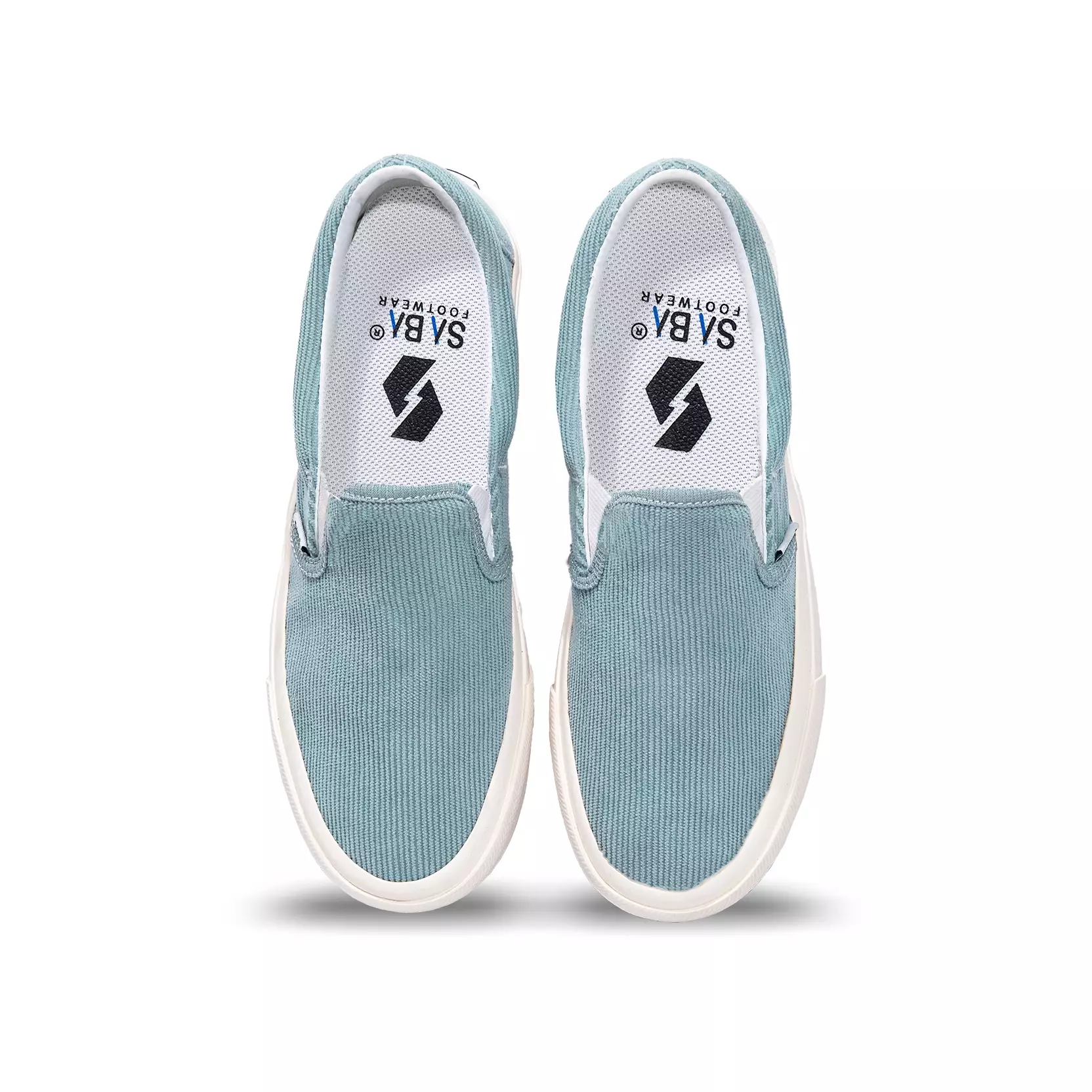 SABA Corduroy Slip On Blue White - Sepatu Sneakers Casual Pria Wanita CRD 51
