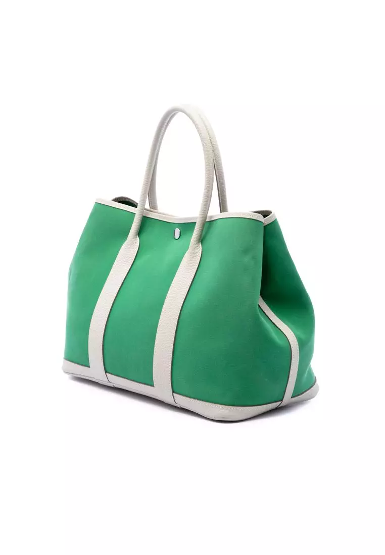 Pre-Loved Hermès Toile And Negonda Garden Party 36