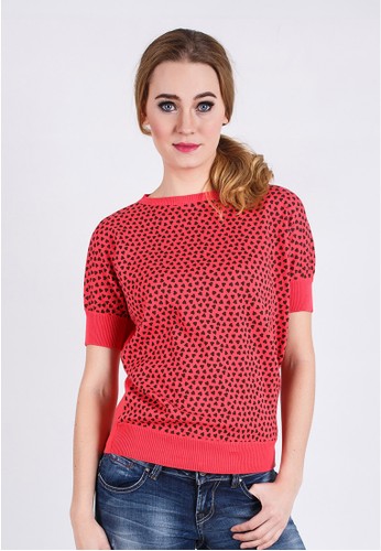 LGS - Slim Fit - Ladies T-Shirt - Red - Polkadot.
