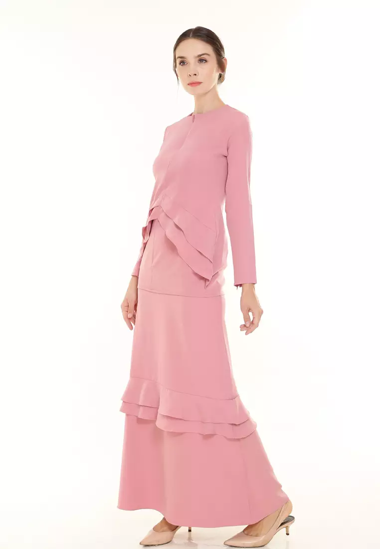 Vecona Kurung Modern in Peach Pink