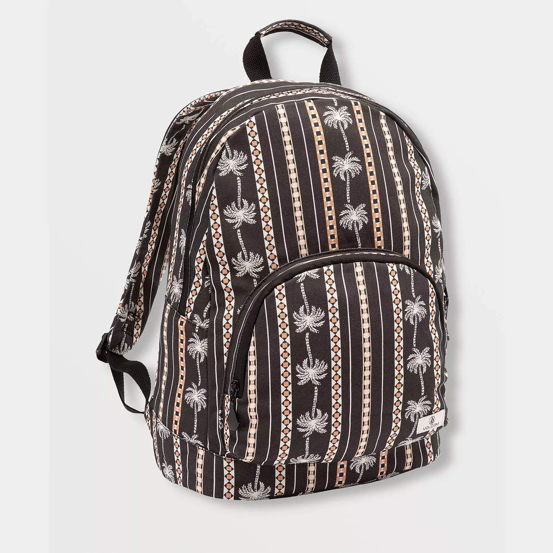 Volcom Women's Schoolyard Canvas Backpack – Lightweight Small Backpack | Black Combo, 16L Capacity | Cotton Canvas With Organizer - View #8