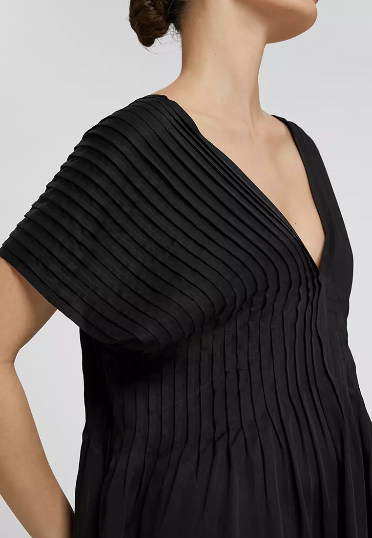 Pleated Midi Kaftan Dress