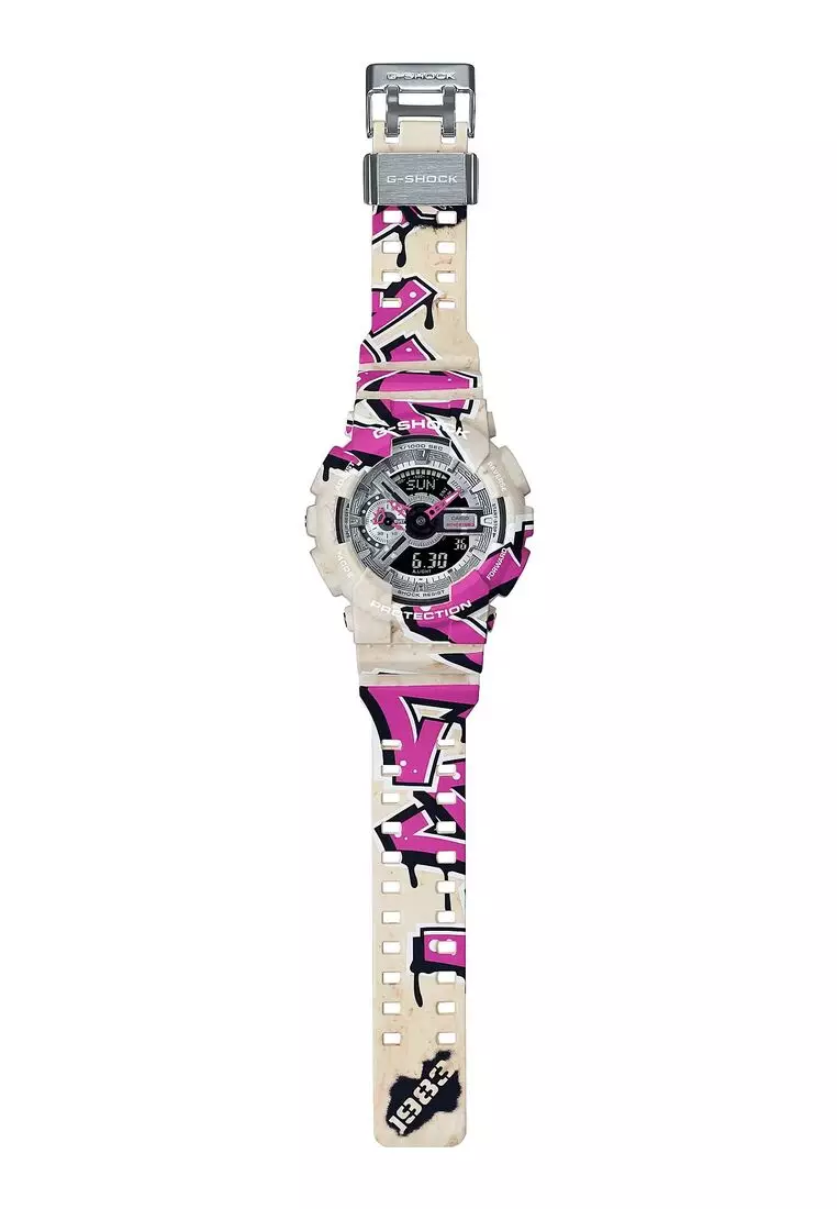 Men's Analog-Digital Watch GA-110 Lineup Street Spirit Series Multicolour Resin Band Watch GA110SS-1A GA-110SS-1A