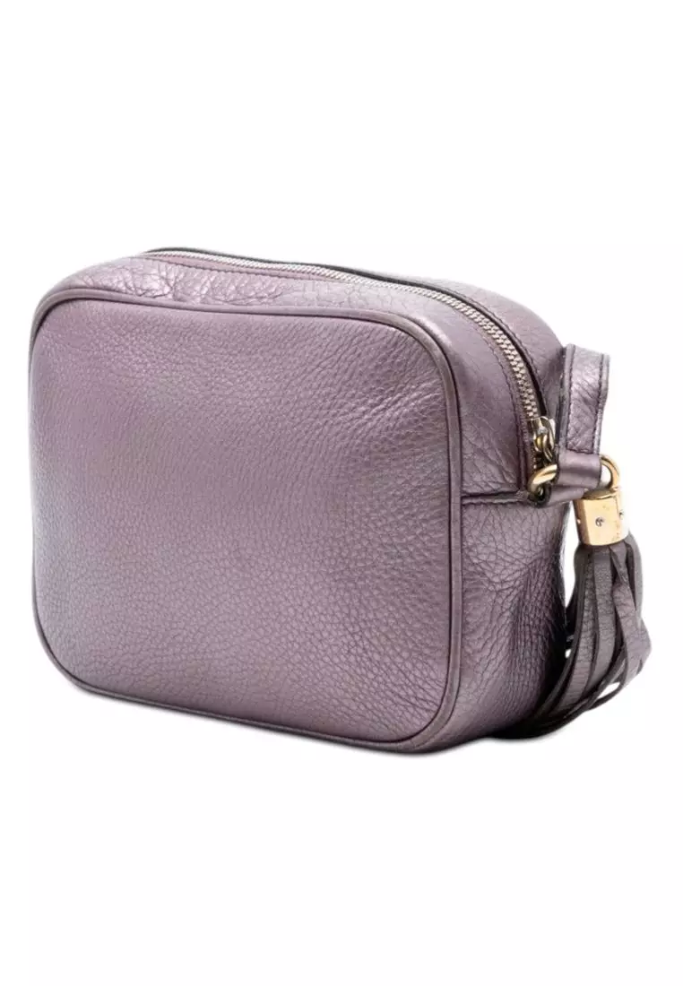 Pre-Loved Gucci Metallic Leather Soho Disco Crossbody