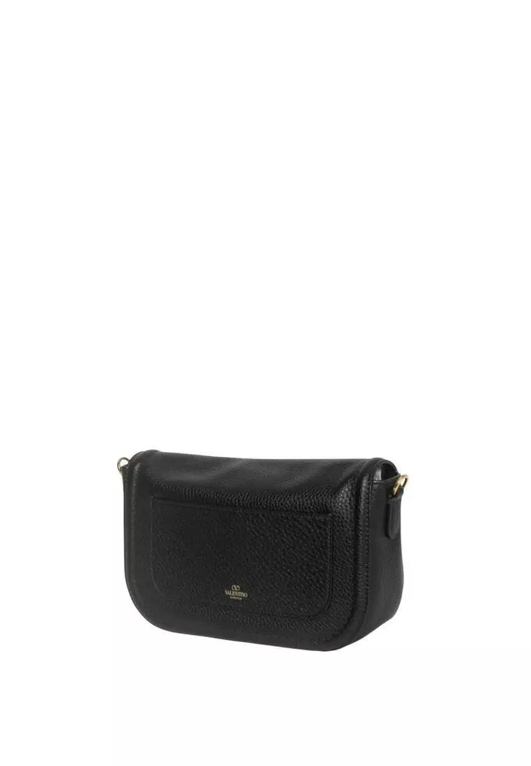 Valentino Garavani Alltime Grainy Calfskin Crossbody Bag/shoulder Bag