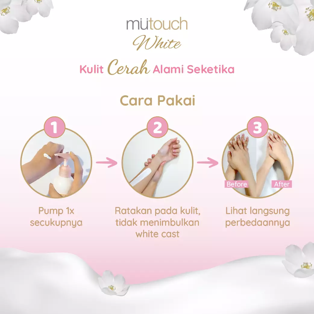 Mutouch White Body Lotion Brightening and Moisturizing 400ml
