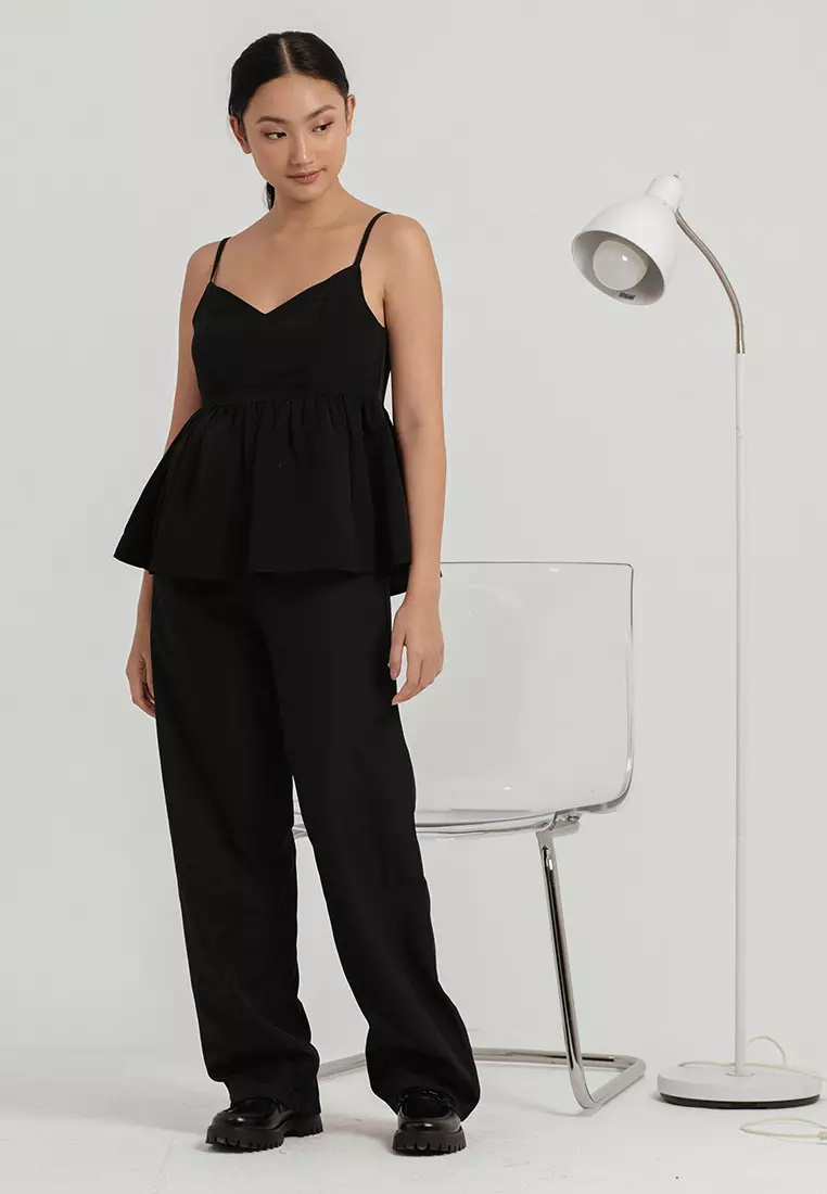 Basic Babydoll Tank in Black