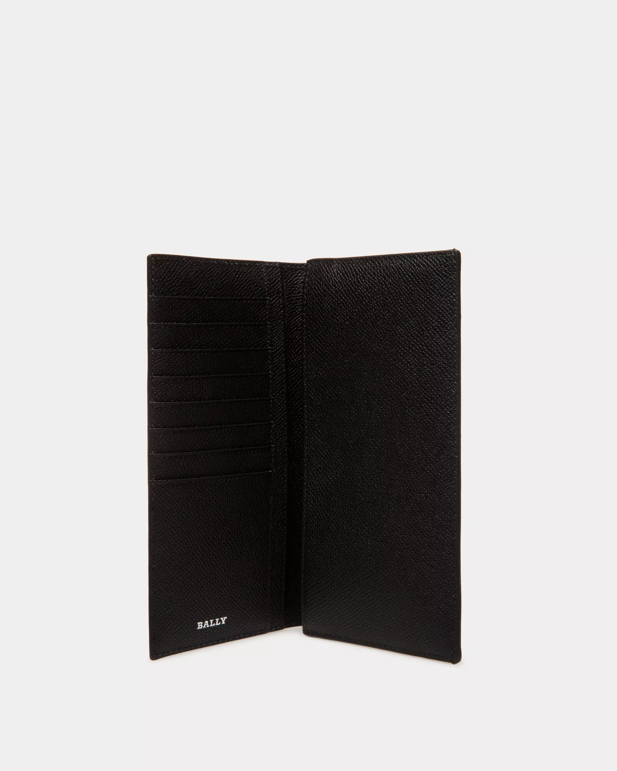 Bally Baliro Continental Wallet Embossed Leather - Black