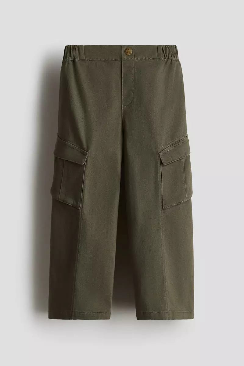 Cotton twill cargo trousers
