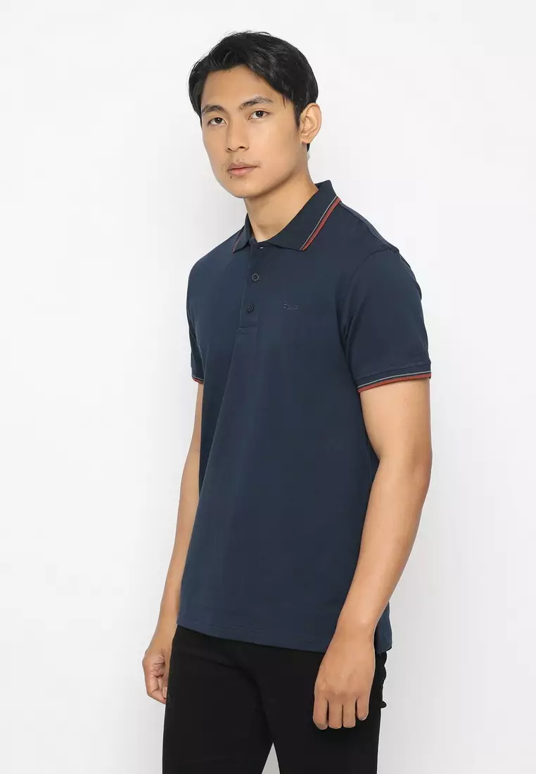 POLICE Polo Shirt Krah Stripes Pria 207200281