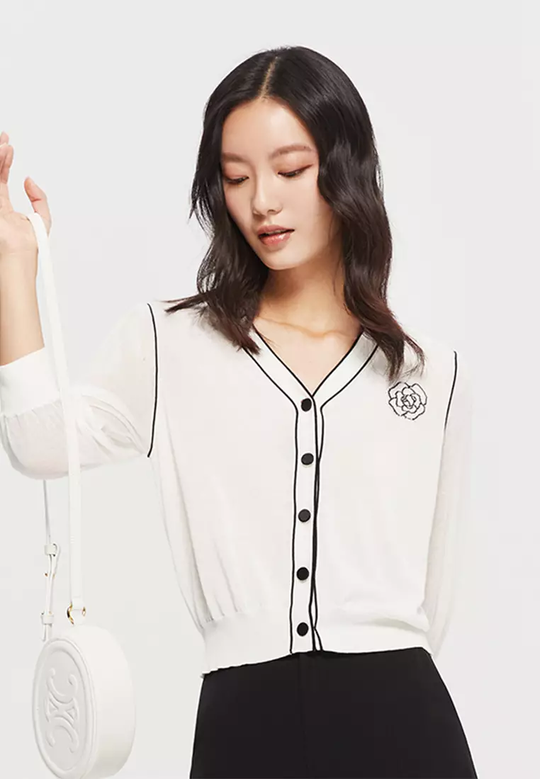Vintage Knitted Front Button Blouse