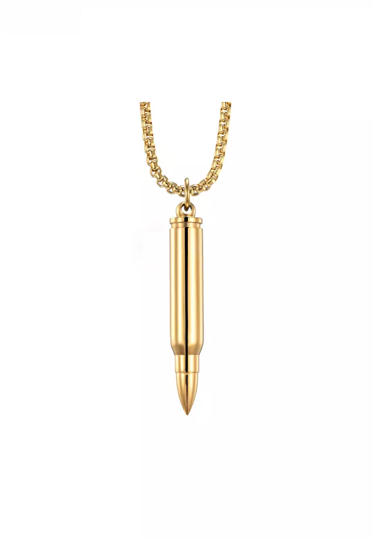 Buy HAPPY FRIDAYS Titanium Steel Chic Bullet Pendant Necklace JW